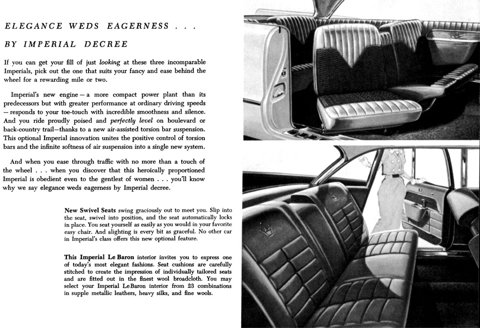 1959 Chrysler Imperial Black & White Brochure Page 6